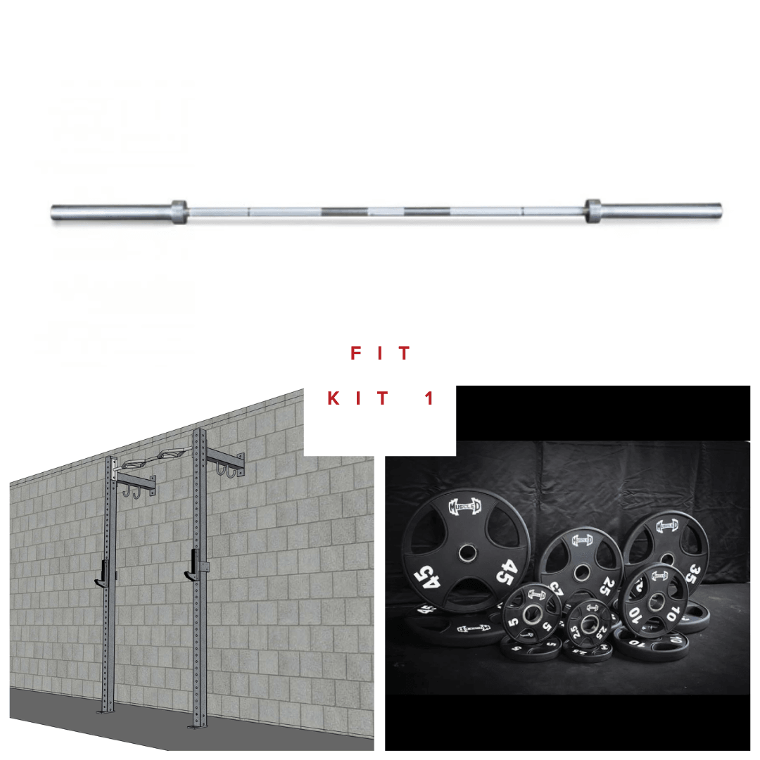 Muscle D Fitness - TGrip Commercial 4' Low Profile Wall Mount Rig Fitness Kits - 3x3 Steel - Functional Multi-Grip Pull-Up - Sandwich Style J-Hooks