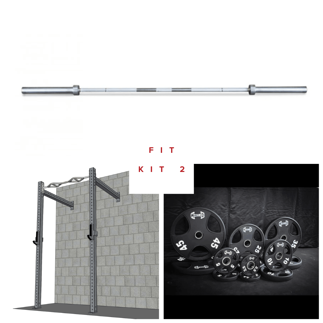 Muscle D Fitness - TGrip Commercial 4' Wall Mount Rig Weight Set - 3x3 Steel - Functional Multi-Grip Pull-Up - Sandwich Style J-Hooks