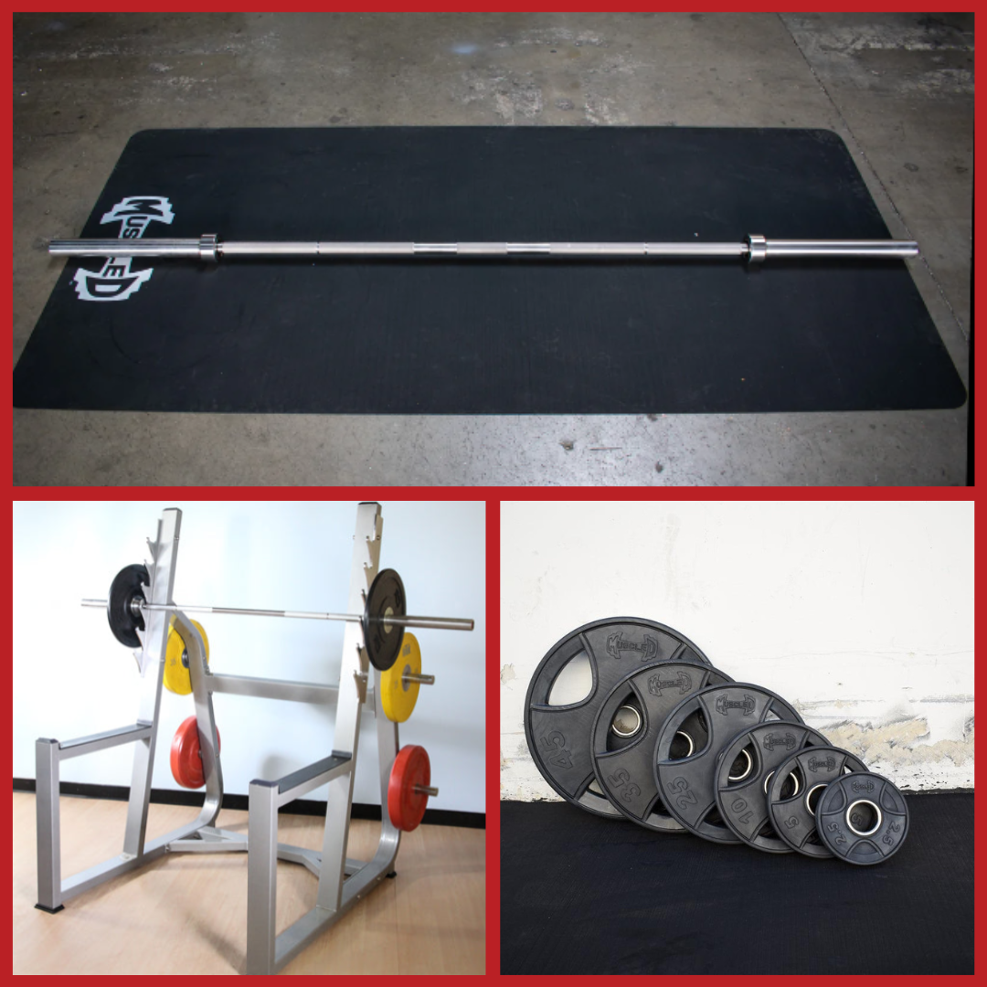 Muscle D Fitness - Commercial Squat Rack Kits - Gym Storage - Black / Silver