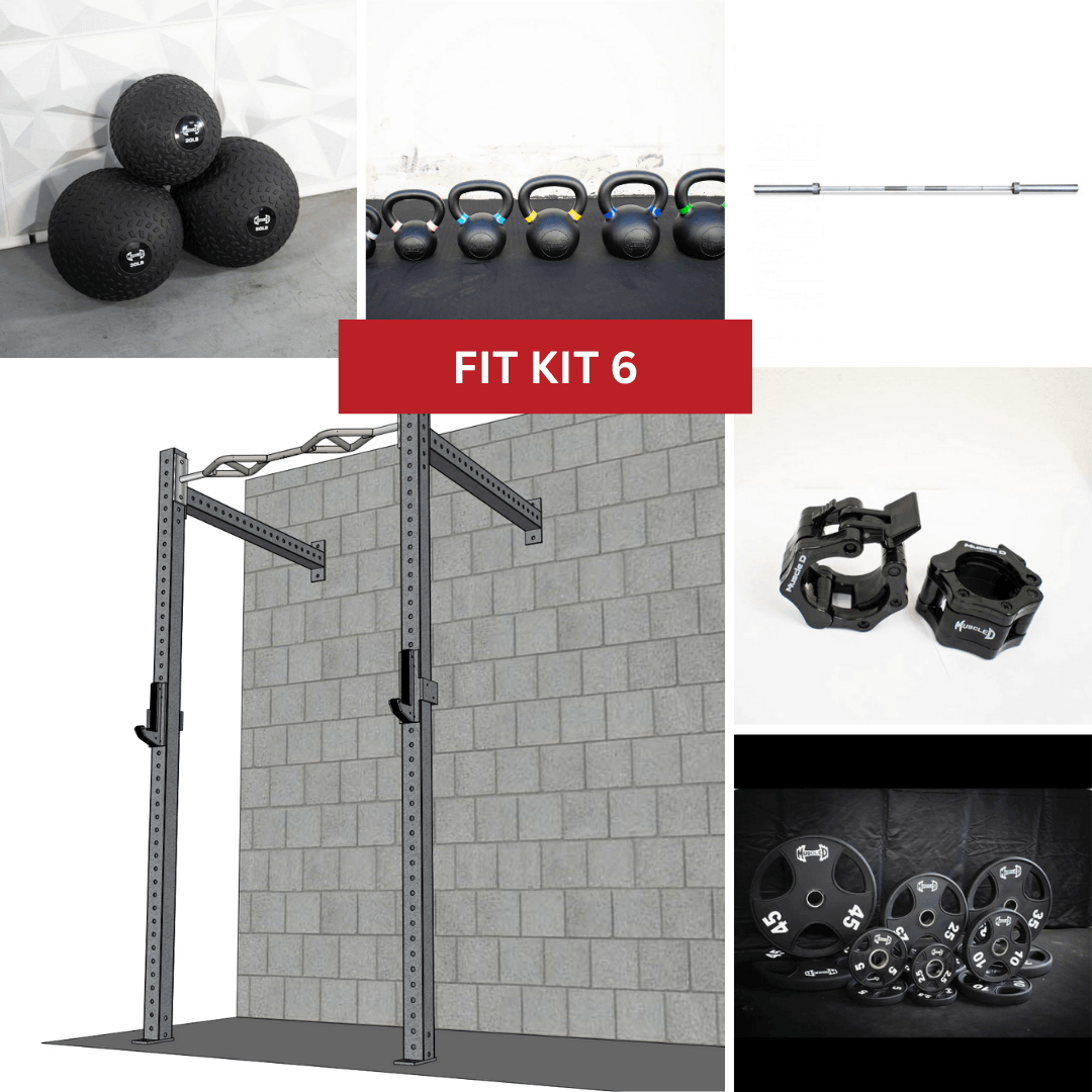 Muscle D Fitness - TGrip Commercial 4' Wall Mount Rig Weight Set - 3x3 Steel - Functional Multi-Grip Pull-Up - Sandwich Style J-Hooks