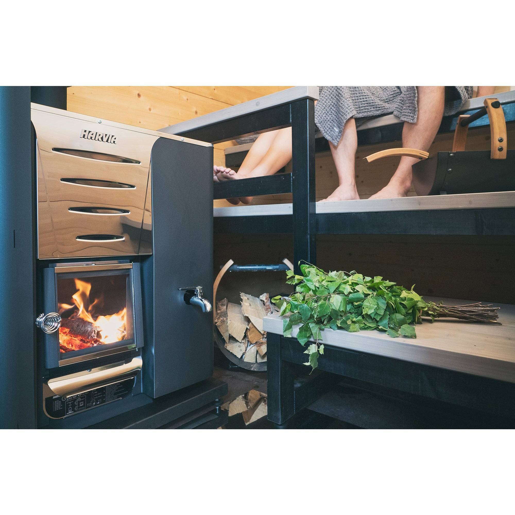 Harvia Pro 20 Ls Wood Burning Sauna Stove With Water Tank