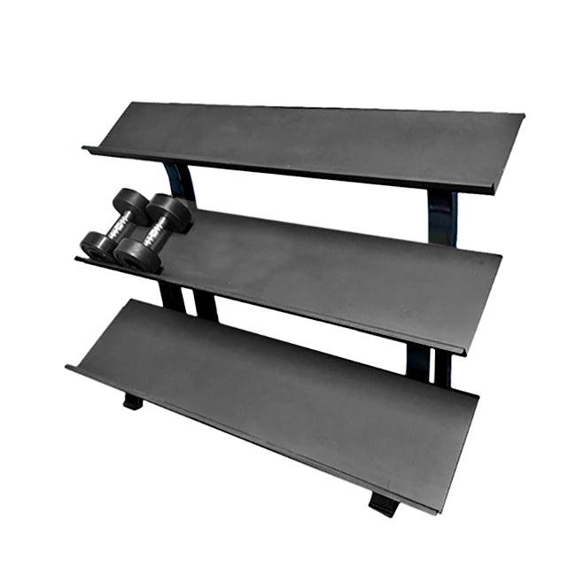 Muscle D Fitness - 3-Tier Hex Dumbbell Rack - 15 Pair Storage