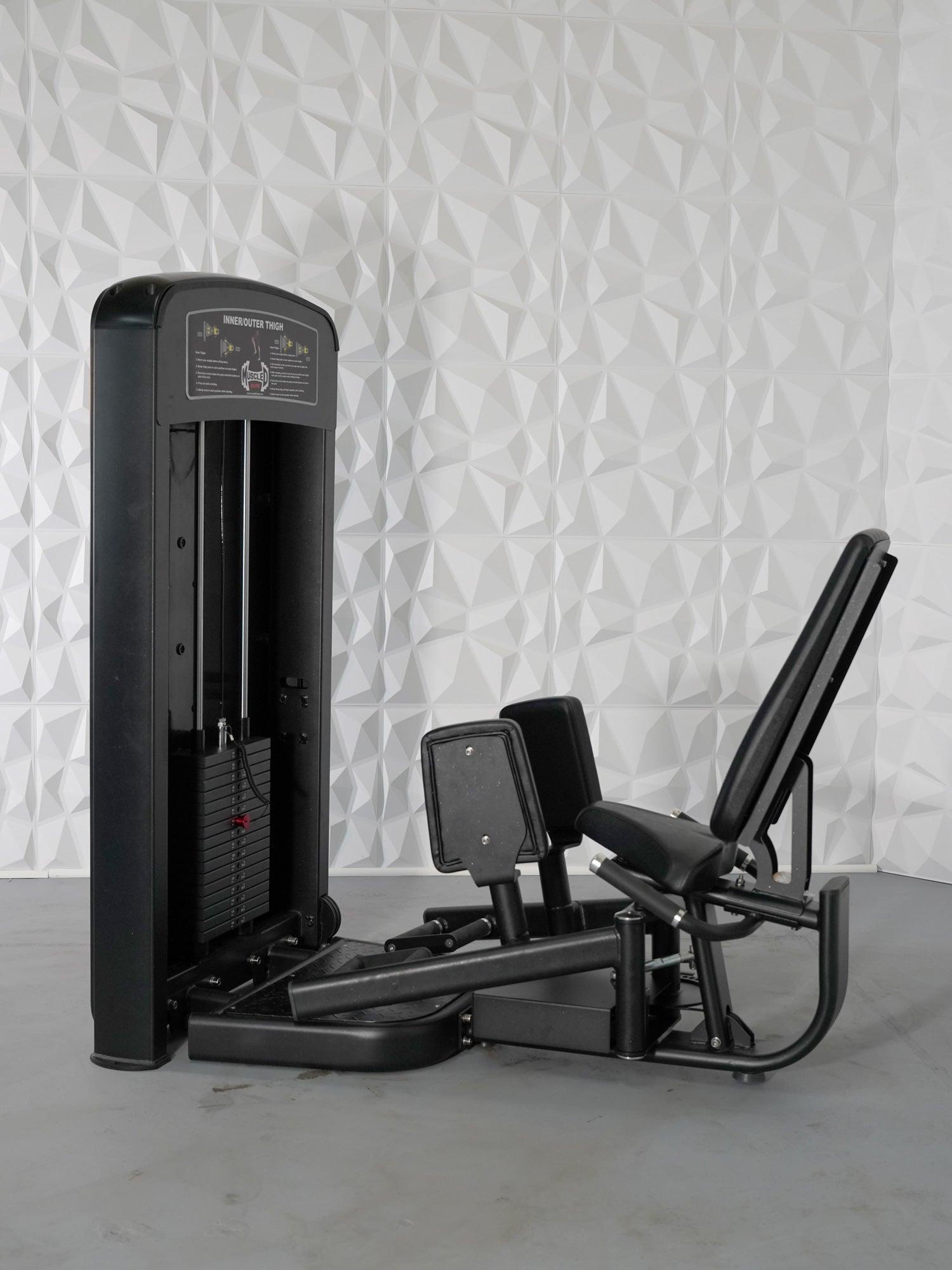 Muscle D Fitness - Elite Selectorized Inner & Outer Thigh - Commercial Grade - Adjustable Seat - Pin Selectorized - Leg Combo