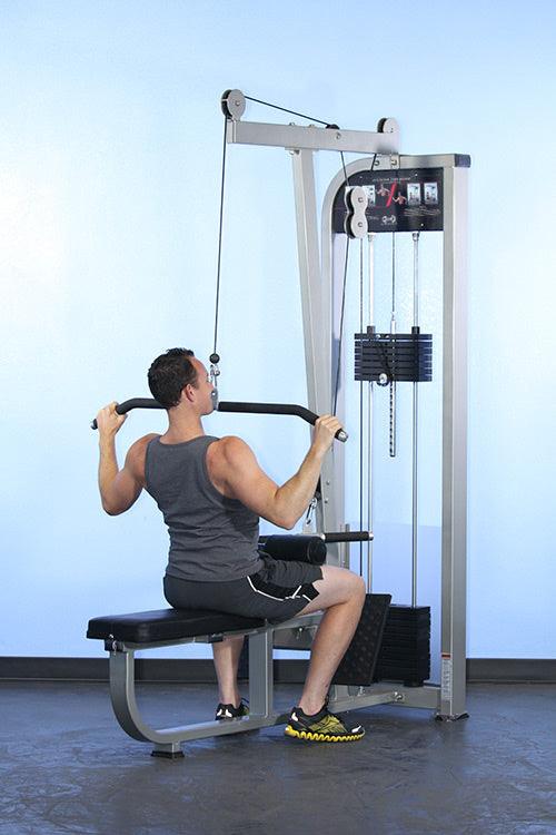 Muscle D Fitness - Dual Function Lat-Low Row Combo -  Seated - Pin Selectorized - Commercial Grade