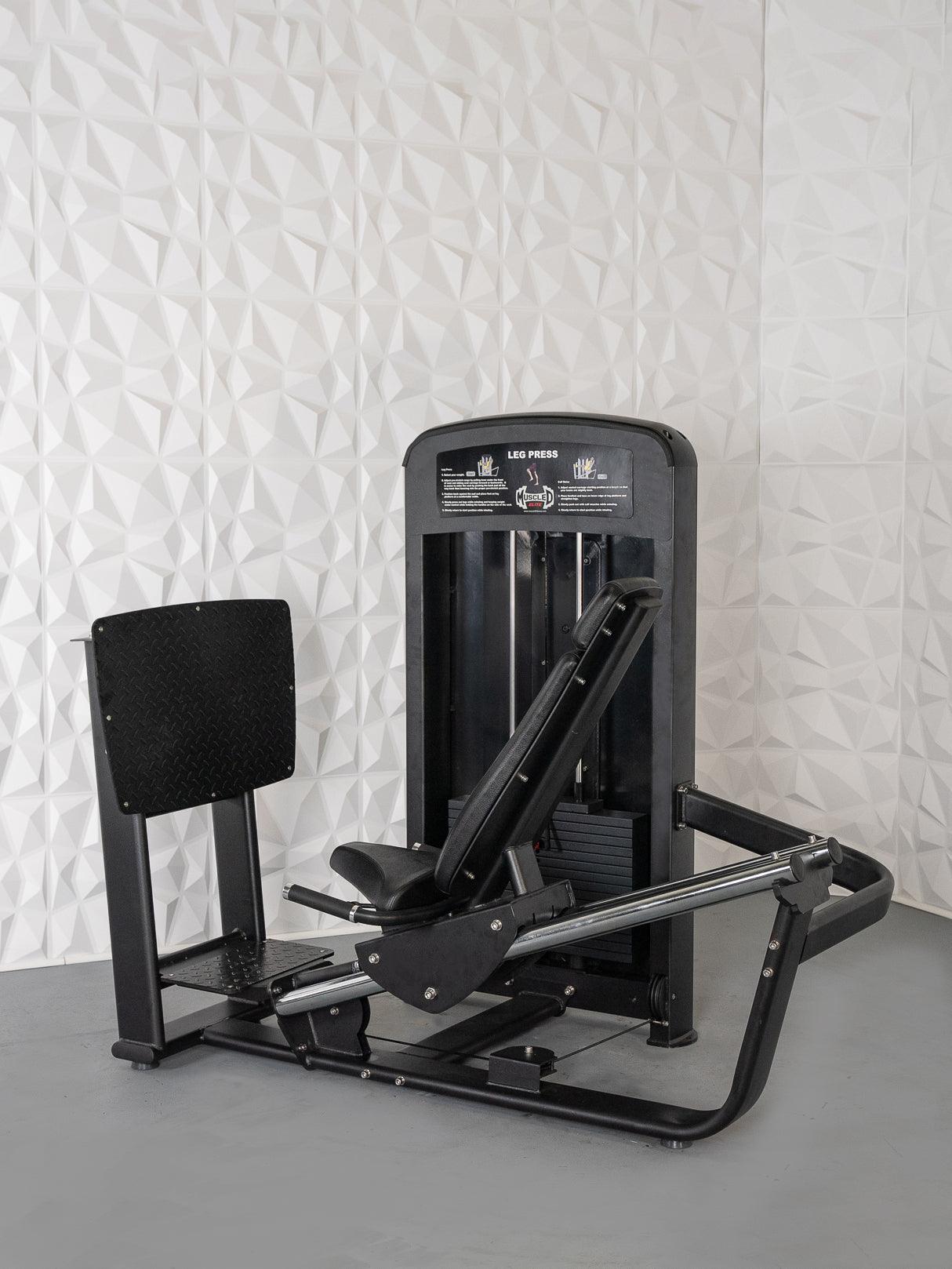 Muscle D Fitness - Elite Selectorized Leg Press - Commercial - Adjustable Seat - Pin Selectorized - Quads Glutes Workout