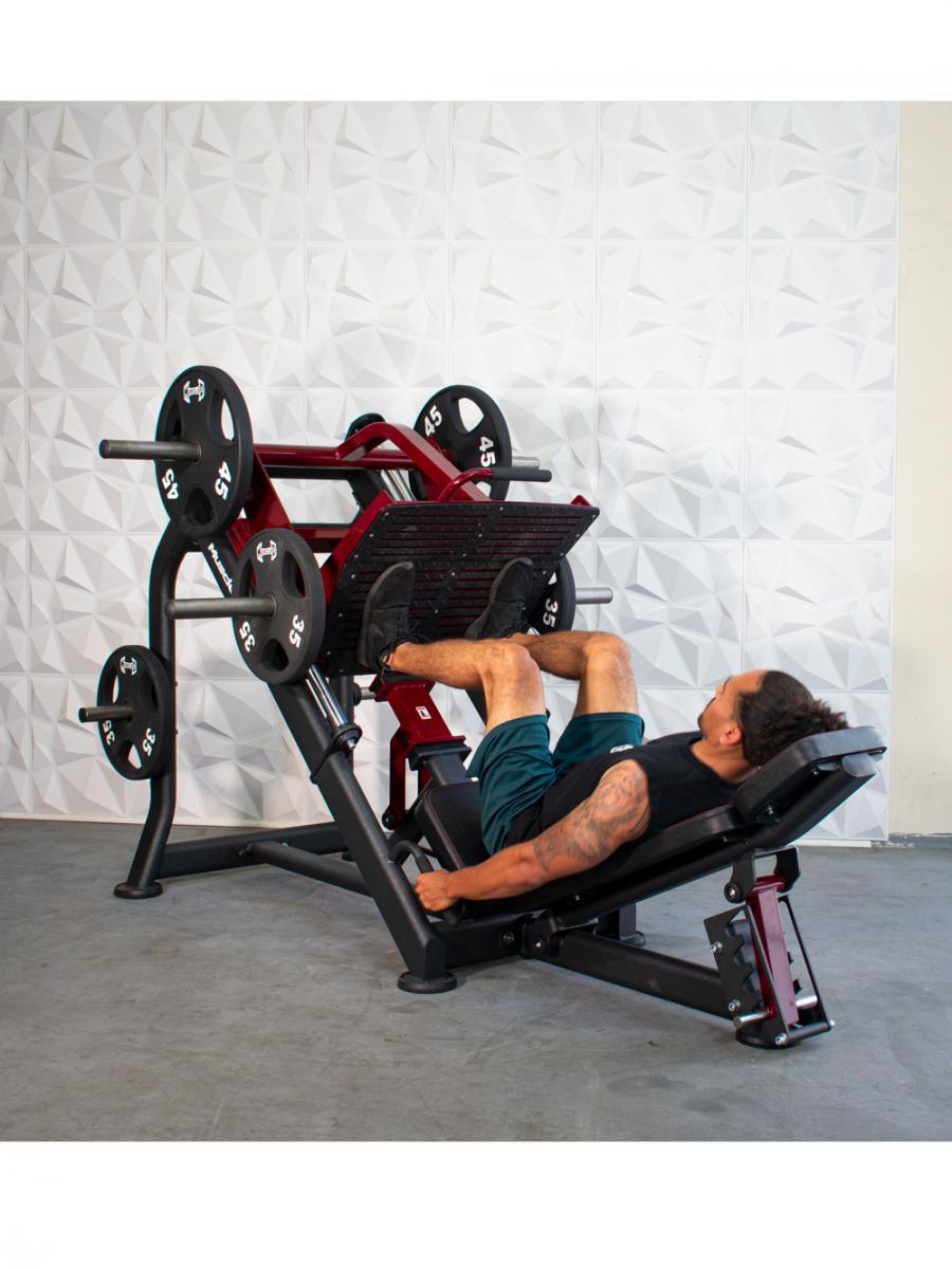 Muscle D Fitness - Pro Strength Linear Bearing Leg Press - Adjustable Back Pad - Plate Loaded