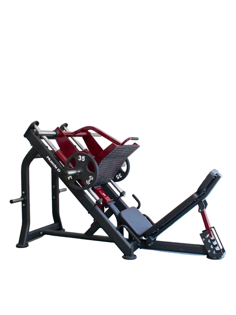 Muscle D Fitness - Pro Strength Linear Bearing Leg Press - Adjustable Back Pad - Plate Loaded