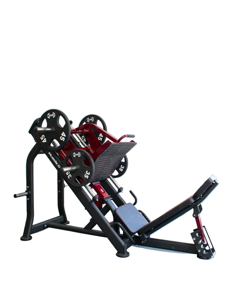 Muscle D Fitness - Pro Strength Linear Bearing Leg Press - Adjustable Back Pad - Plate Loaded