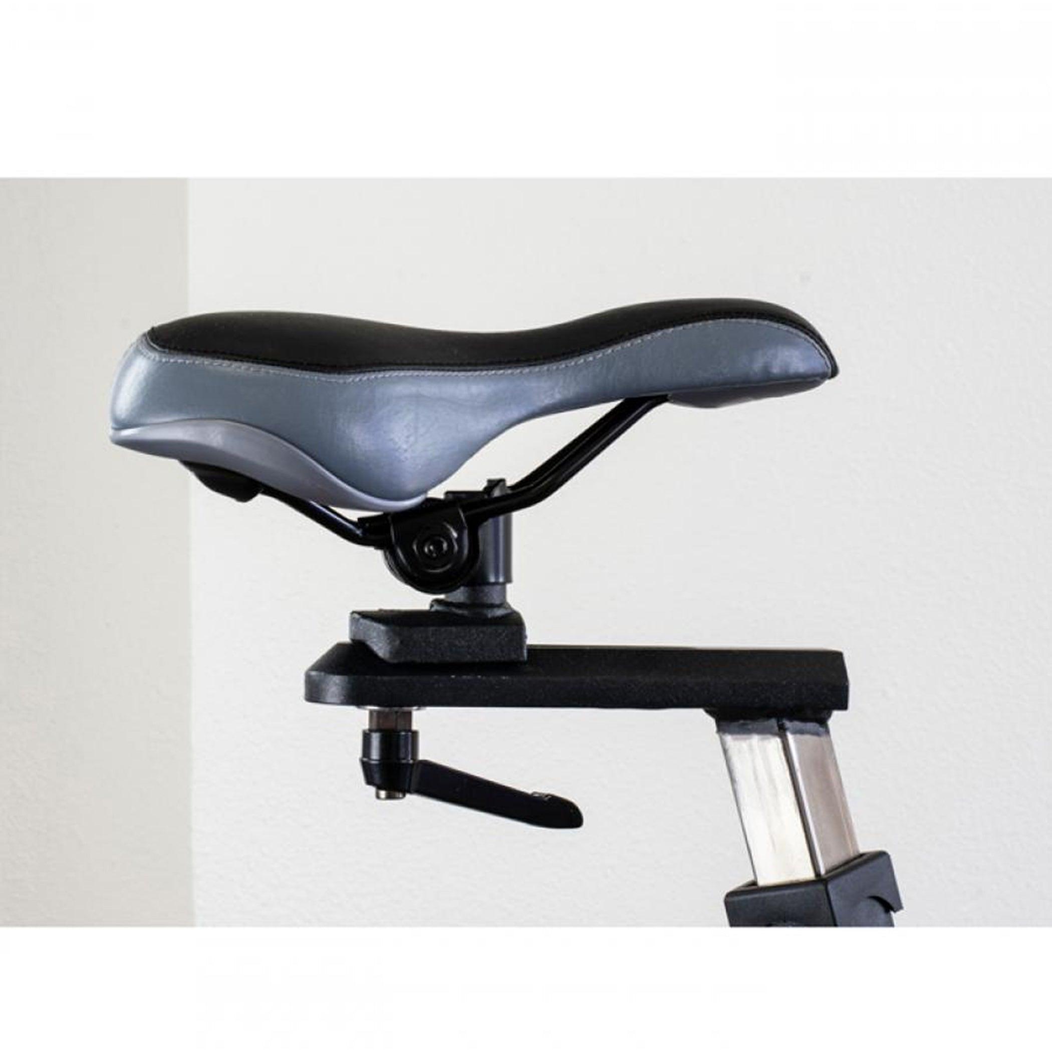 Muscle D Fitness - Stationary Exercise Bike - Commercial Grade Stationary Bike with Device Holder