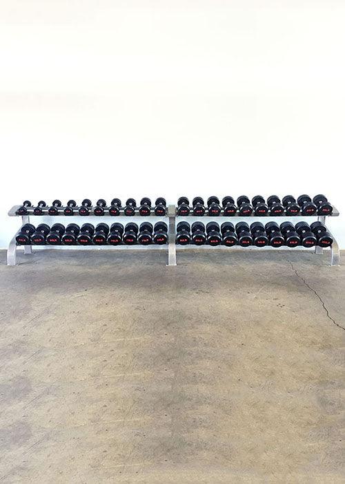 Muscle D Fitness - Three Tier 12 Pairs Dumbbell Rack - Commercial Grade 3 Tier Dumbbell Rack