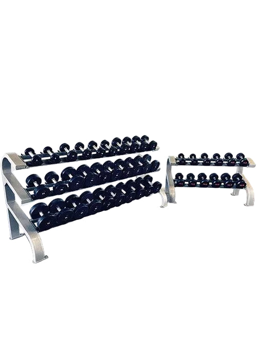 Muscle D Fitness - Three Tier 15 Pairs Dumbbell Rack - Commercial Grade 3 Tier Dummbbell Rack
