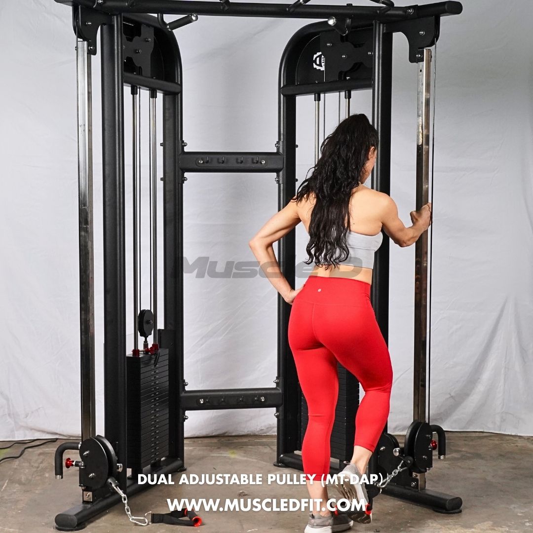 Muscle D Fitness - Dual Adjustable Pulley – Two Stack Cable Machine