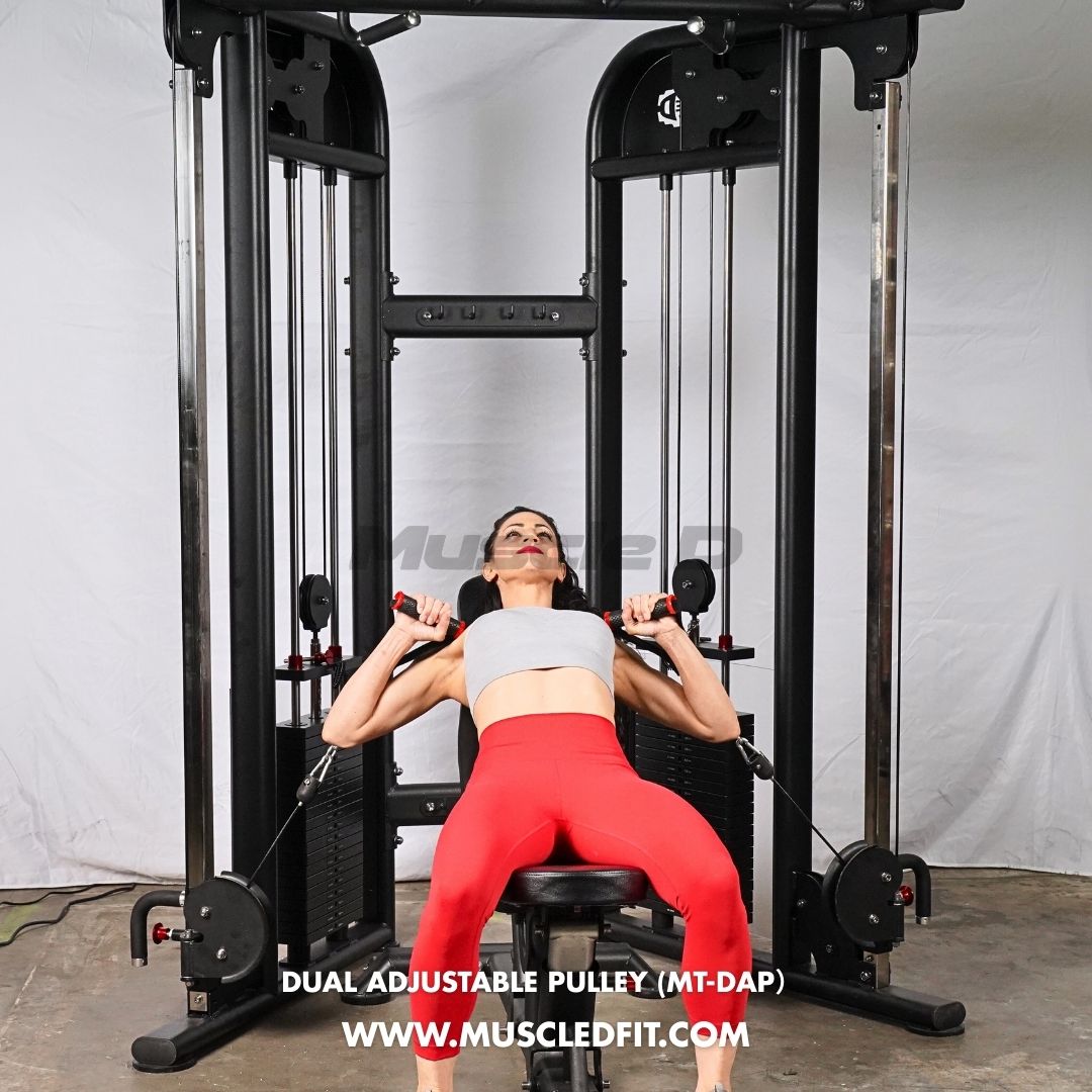Muscle D Fitness - Dual Adjustable Pulley – Two Stack Cable Machine