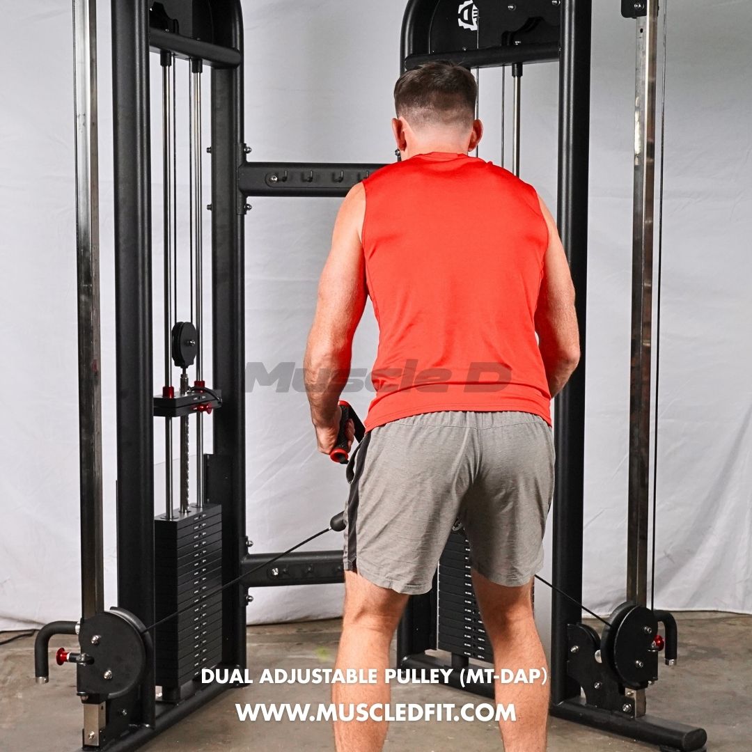 Muscle D Fitness - Dual Adjustable Pulley – Two Stack Cable Machine