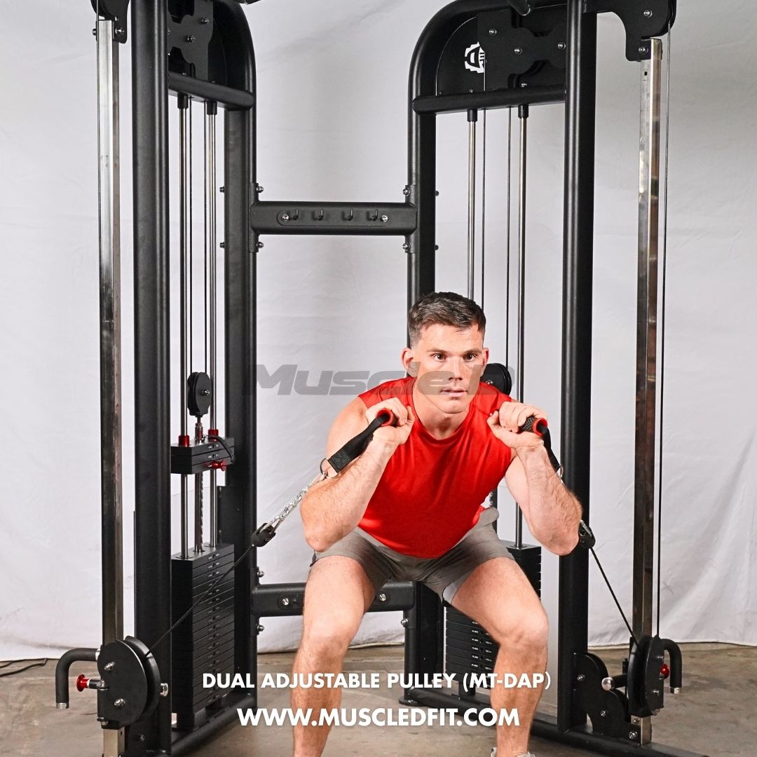 Muscle D Fitness - Dual Adjustable Pulley – Two Stack Cable Machine