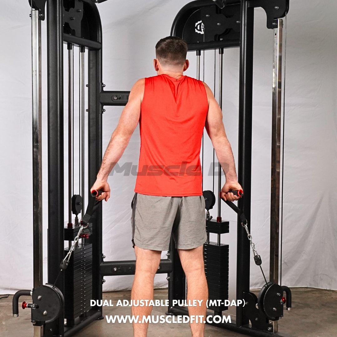 Muscle D Fitness - Dual Adjustable Pulley – Two Stack Cable Machine