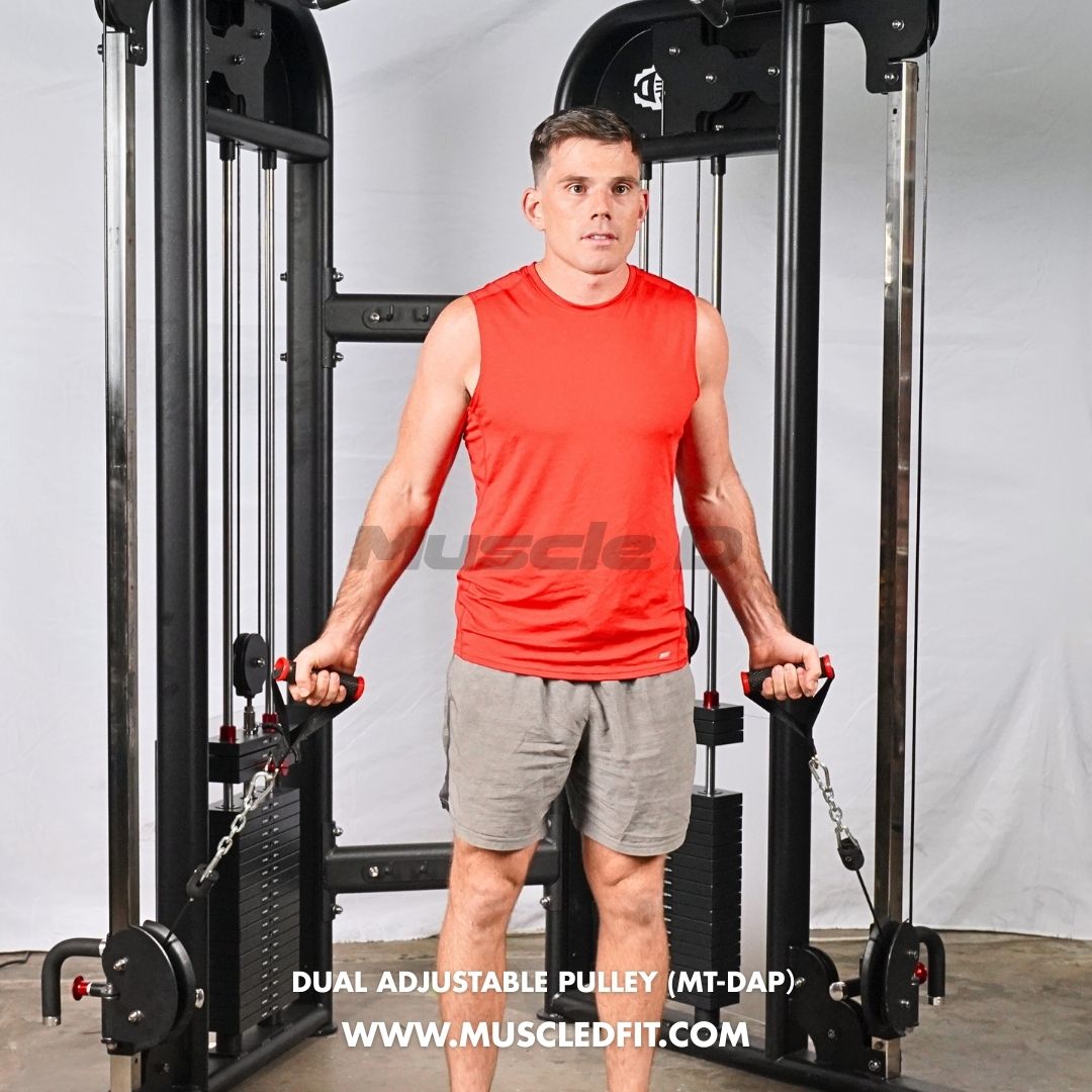 Muscle D Fitness - Dual Adjustable Pulley – Two Stack Cable Machine