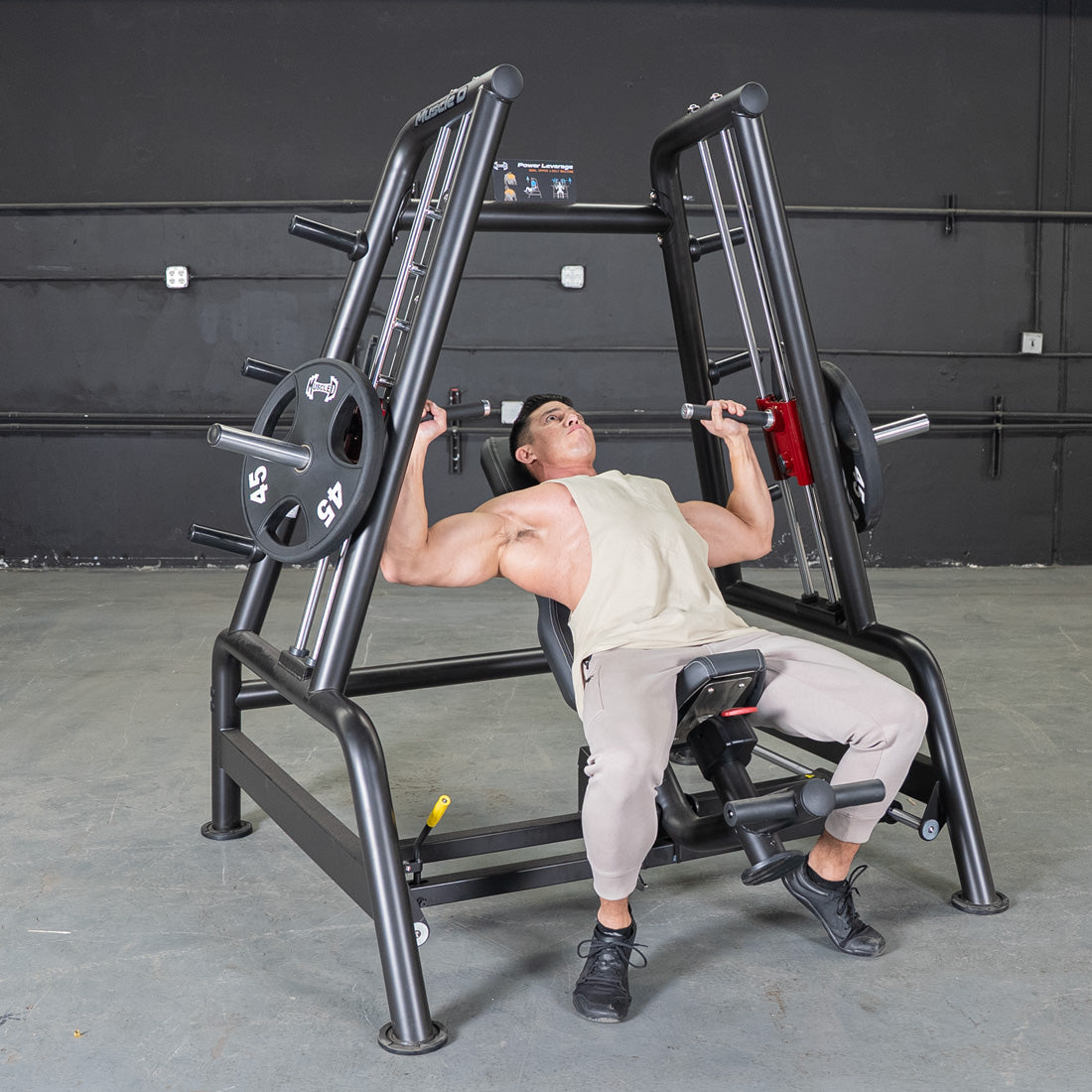 Muscle D Fitness - Power Leverage V2 Convergent Bench - Incline, Shoulder Press