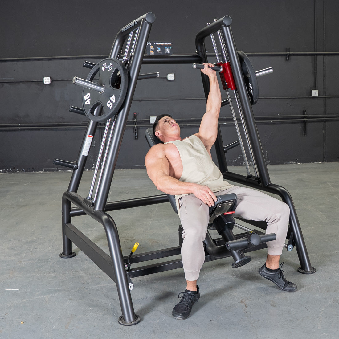 Muscle D Fitness - Power Leverage V2 Convergent Bench - Incline, Shoulder Press
