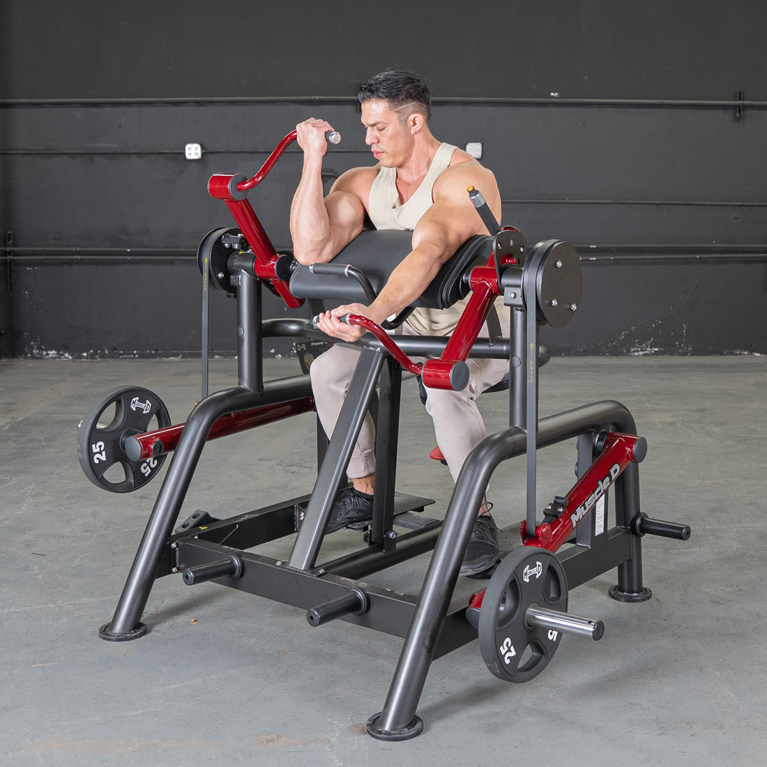 Muscle D Fitness – Power Leverage V2 Iso Lateral Biceps Curl / Preacher Curl
