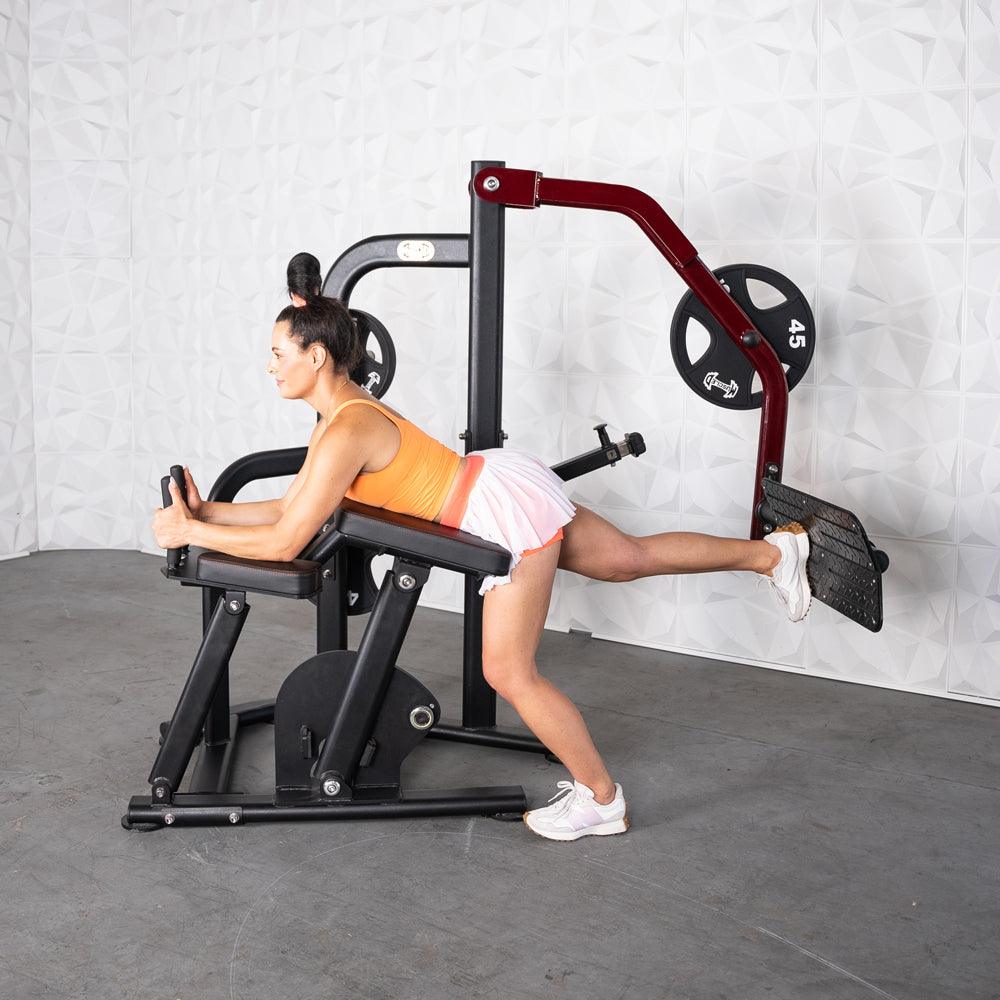 Muscle D Fitnes - Pro Strength Booty Shaper - Adjustable, Plate Loaded, Glute Kick