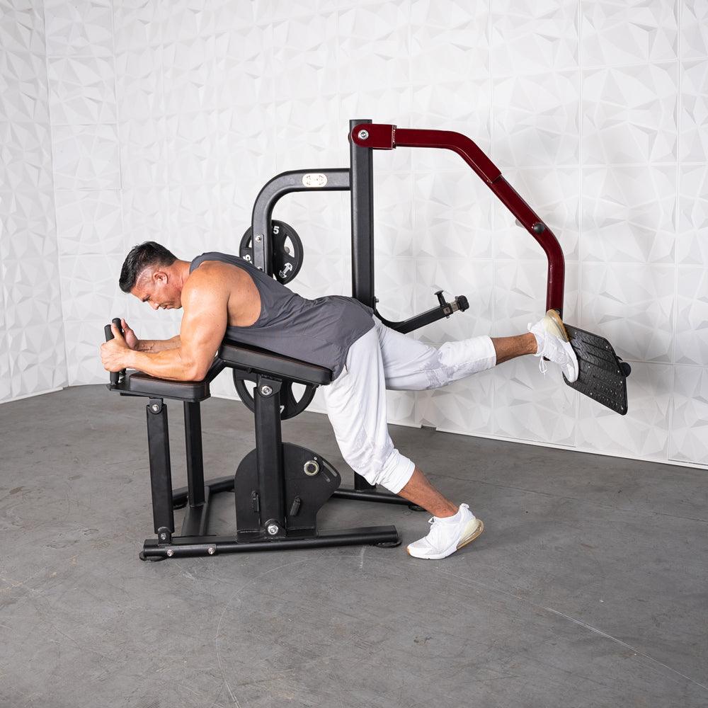 Muscle D Fitnes - Pro Strength Booty Shaper - Adjustable, Plate Loaded, Glute Kick