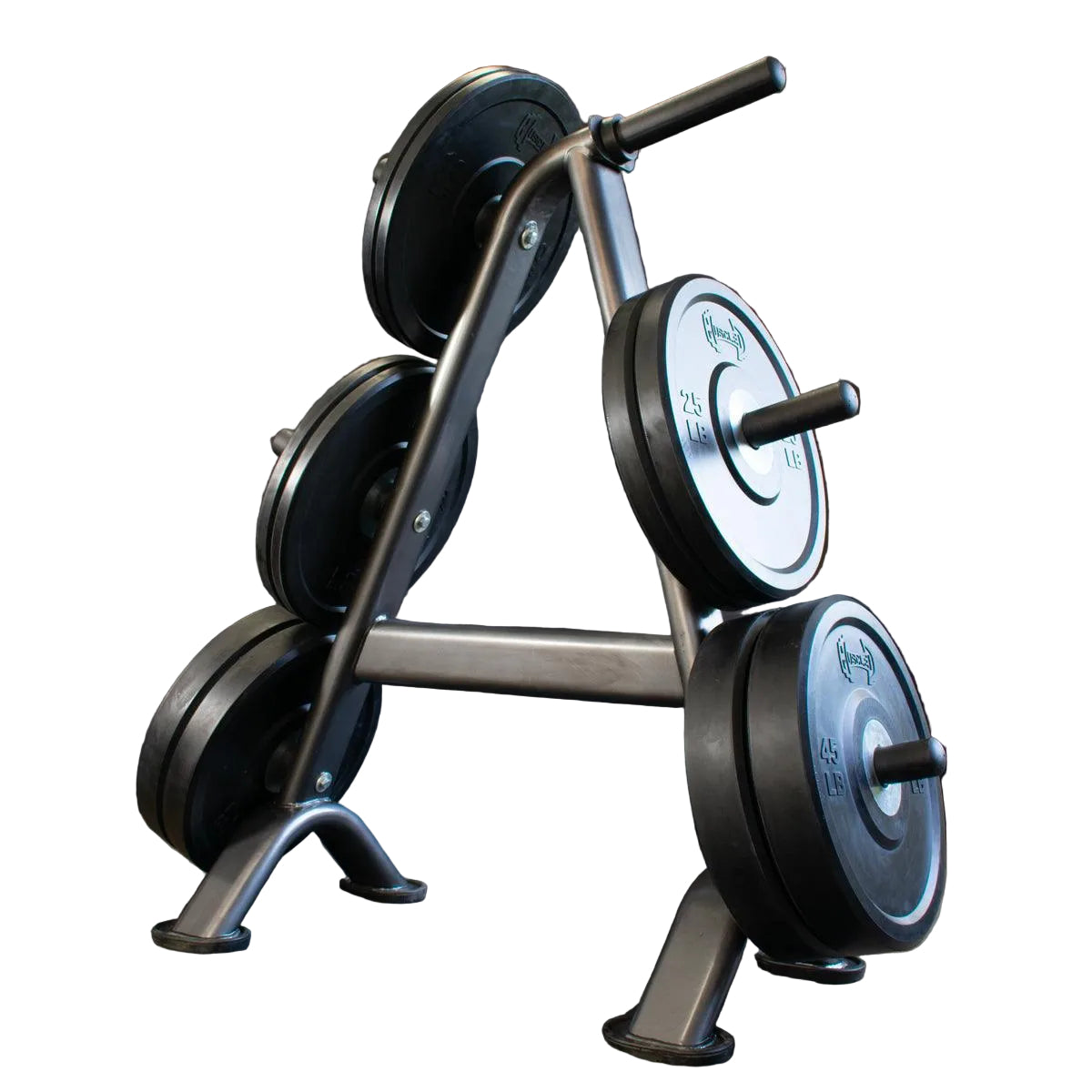 Muscle D Fitness - Pro Bumper Training Plates with Center Steel Hub - Virgin Rubber