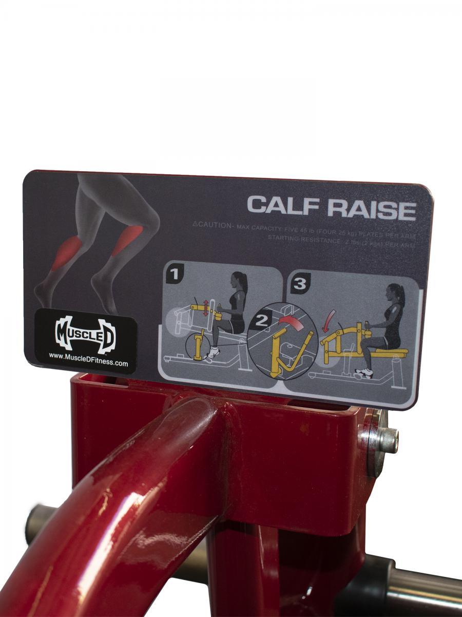 Muscle D Fitness - Elite Leverage Seated Calf - Commercial Grade - Adjustable Seat - Plate Loaded