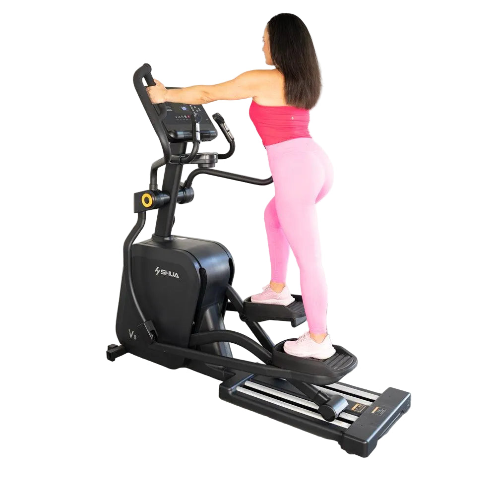 Muscle D Fitness - Self Powered Commercial Cross Trainer - Elliptical - Durable Commercial-Grade Cross Trainer Elliptical
