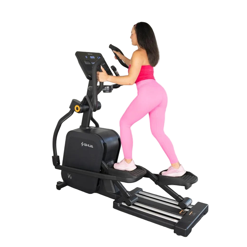 Muscle D Fitness - Self Powered Commercial Cross Trainer - Elliptical - Durable Commercial-Grade Cross Trainer Elliptical