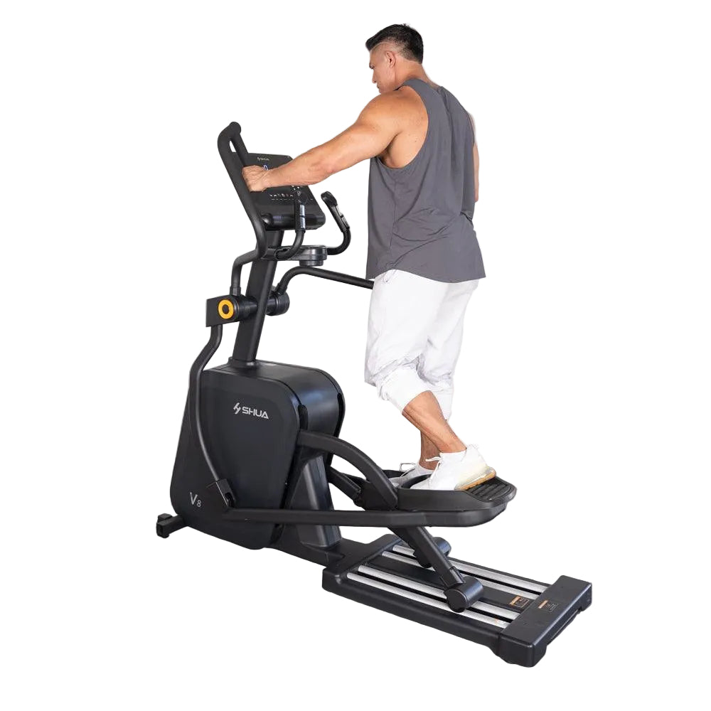 Muscle D Fitness - Self Powered Commercial Cross Trainer - Elliptical - Durable Commercial-Grade Cross Trainer Elliptical