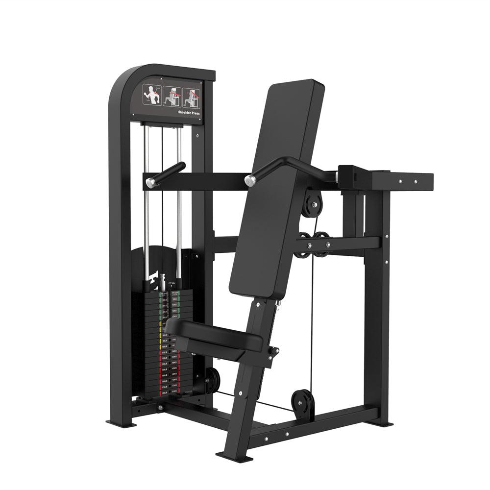 Muscle D Fitness - Excel Shoulder Press - Selectorized Military Press - Gas Shock Assisted Seat Adjustment