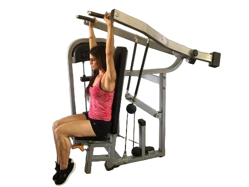Muscle D Fitness - Classic Shoulder Press - Adjustable Seat - Pin Selectorized Weight Stack