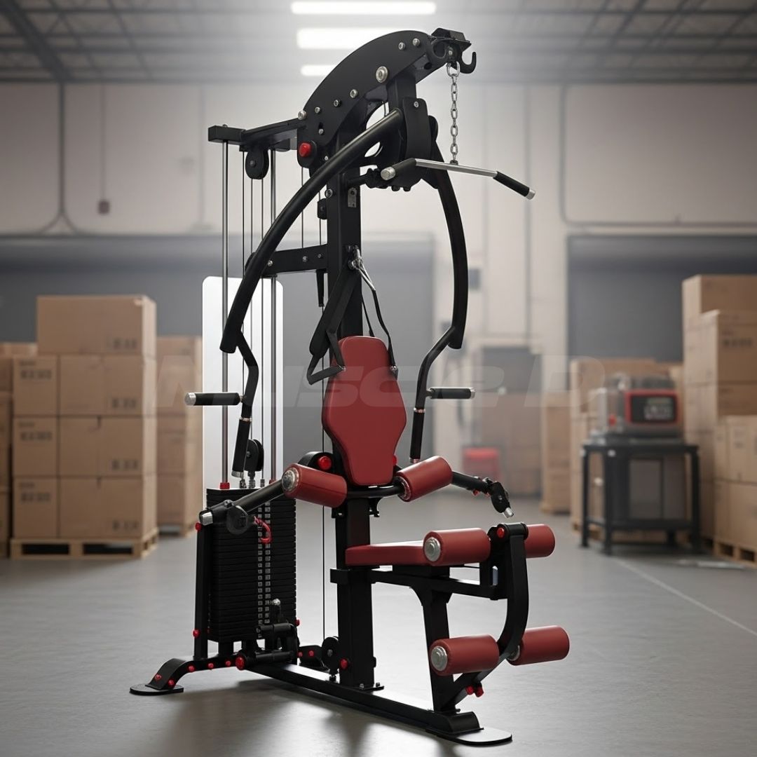 Muscle D Fitness -  Compact Single-Stack Multi-Gym - Full Body, Space-Saving