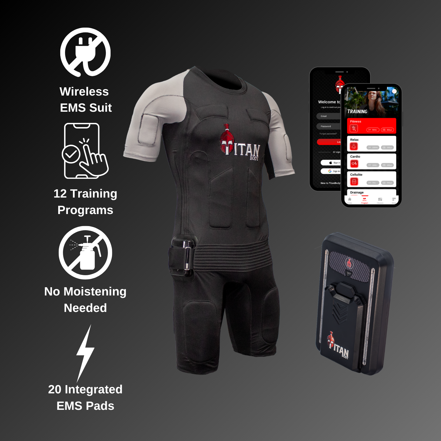TitanBody™ Dry EMS Suit - Wireless Full-Body Training System