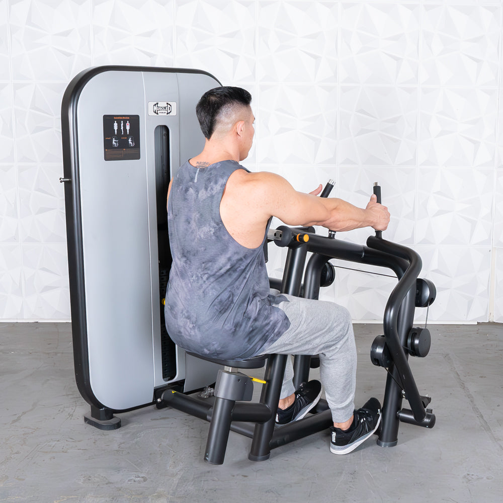 Muscle D Fitness - Vogue Seated Row - Adjustable Seat - Pin Selectorized - Lat Workout