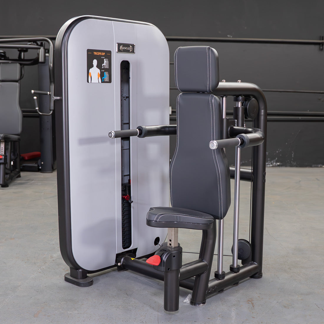 Muscle D Fitness - Vogue Seated Dip - Triceps Press-Down