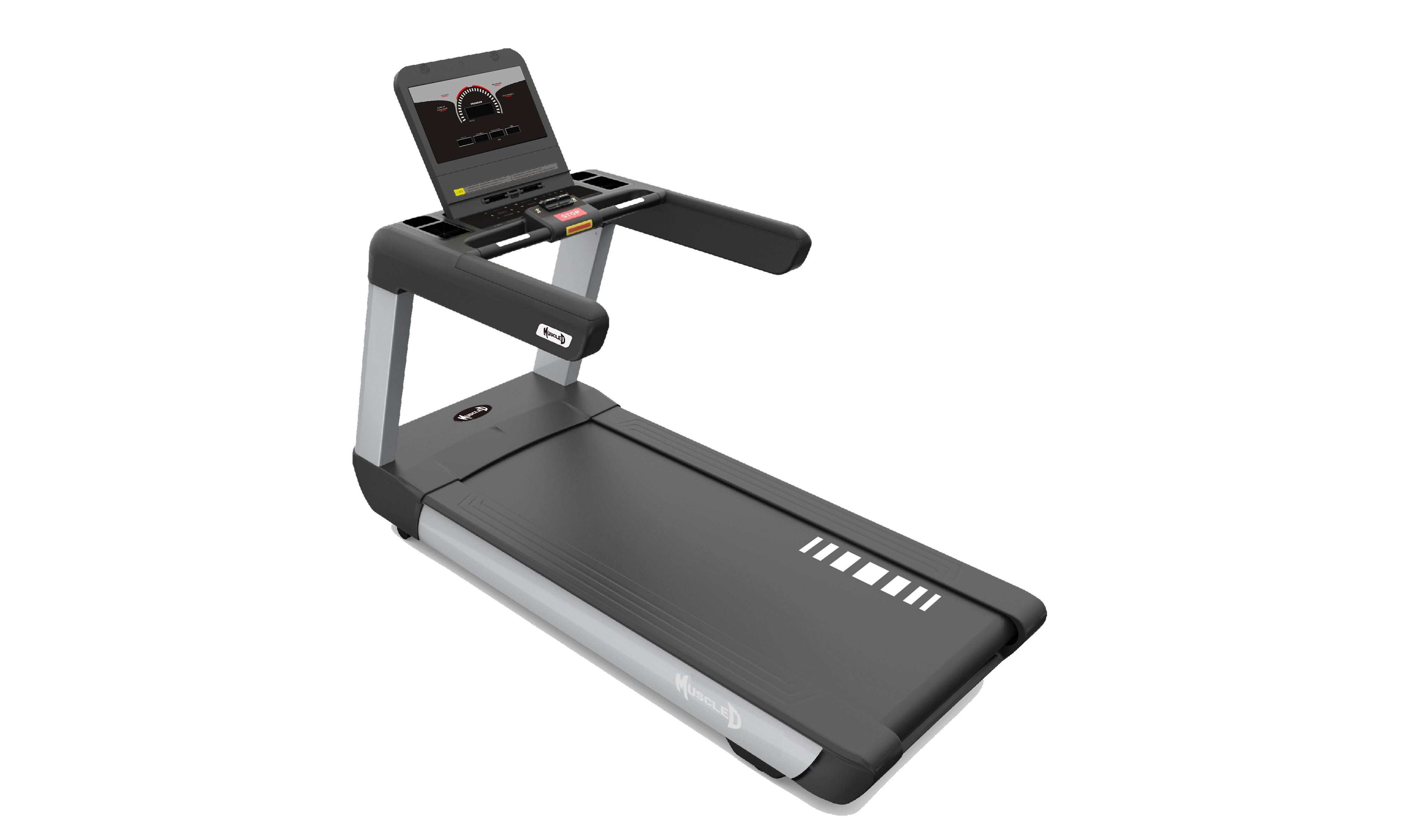 Muscle D Fitness - V2 LED Screen Commercial Treadmill - Upgraded LED Screen Commercial Treadmill