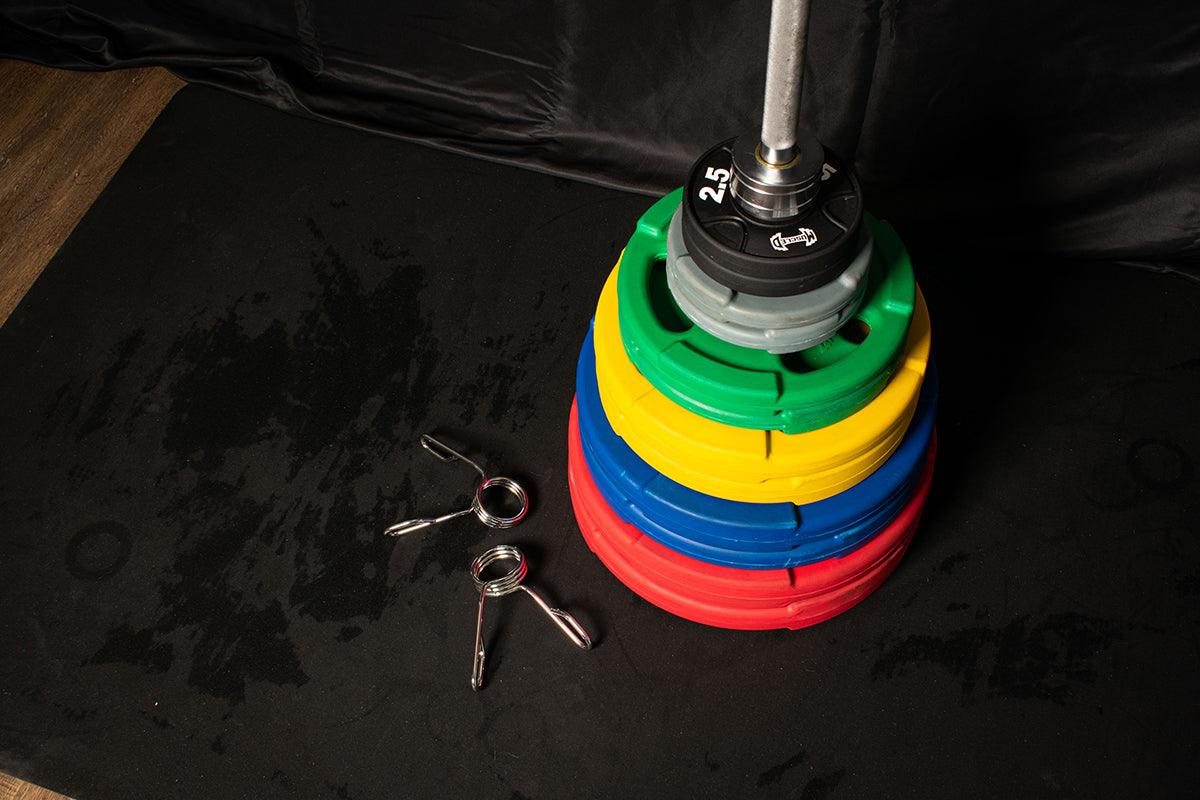 Muscle D Fitness - RUBBER COATED COLORED OLYMPIC PLATES: Rubber Plates, per Pair - Weights Pairs
