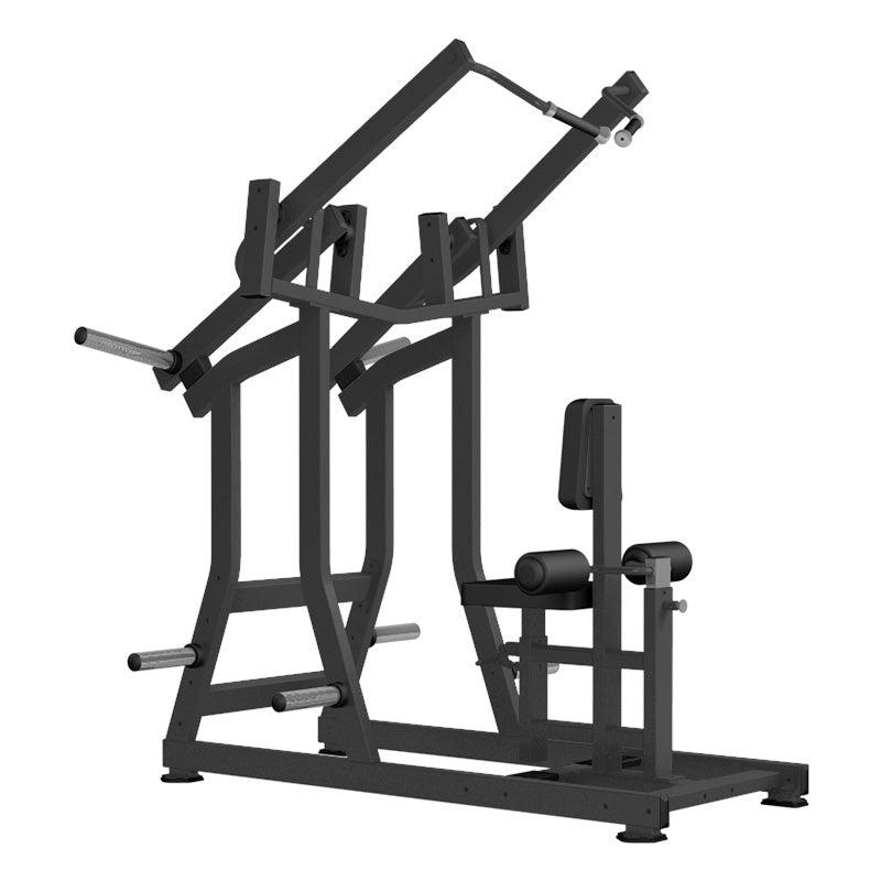 Muscle D Fitness - Excel Iso-Lateral Front Lat Pulldown - Plate Load Lat Machine - Gas Shock Assisted Seat Adjustment