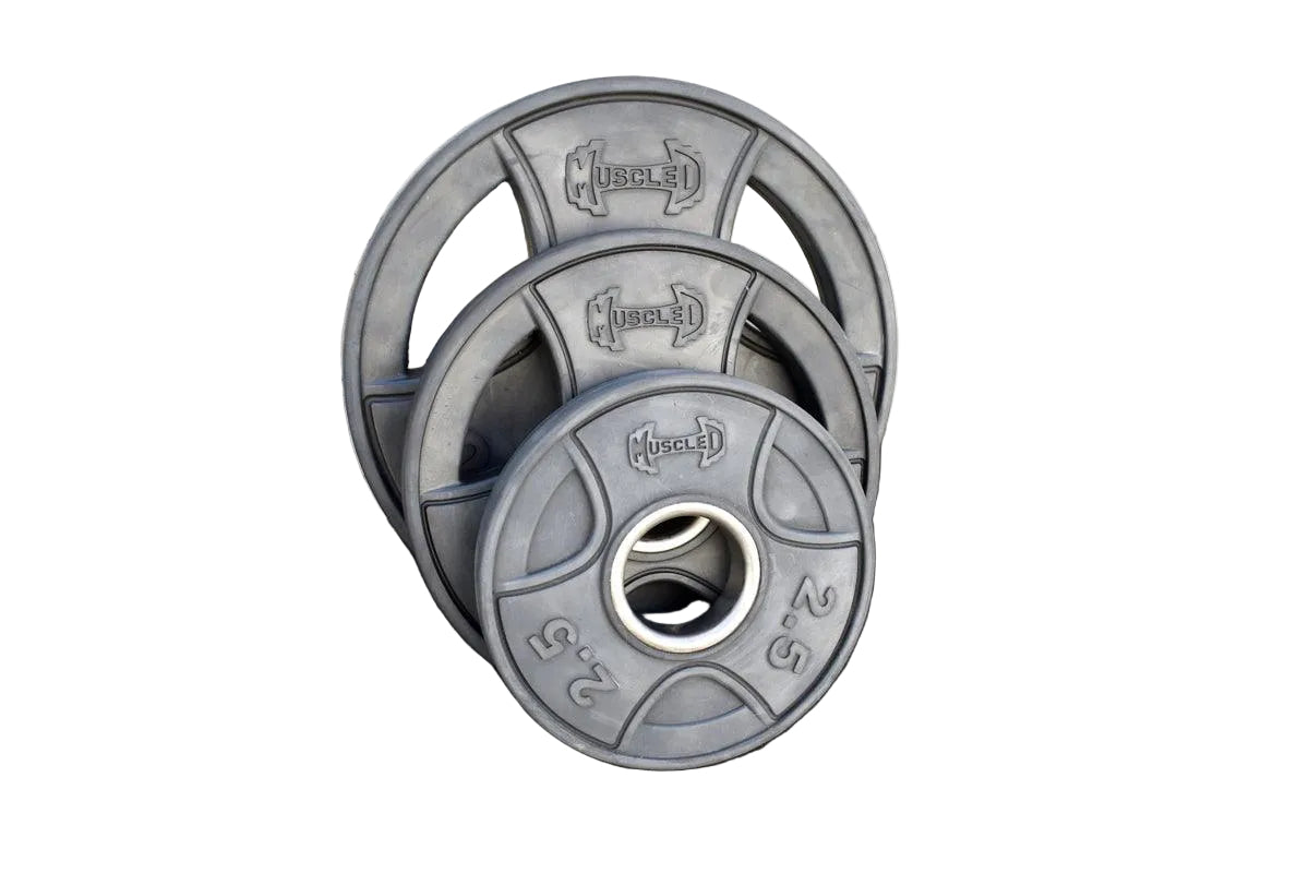 Muscle D Fitness - Pro Rubber Olympic Plates - Per Pair - High-Quality Virgin Rubber Olympic Plates